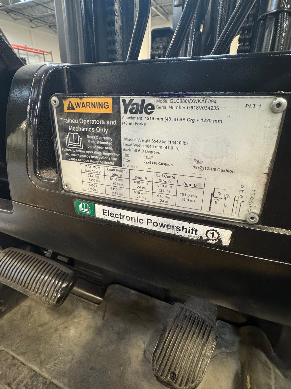 2018 Yale GLC080vxn Forklift