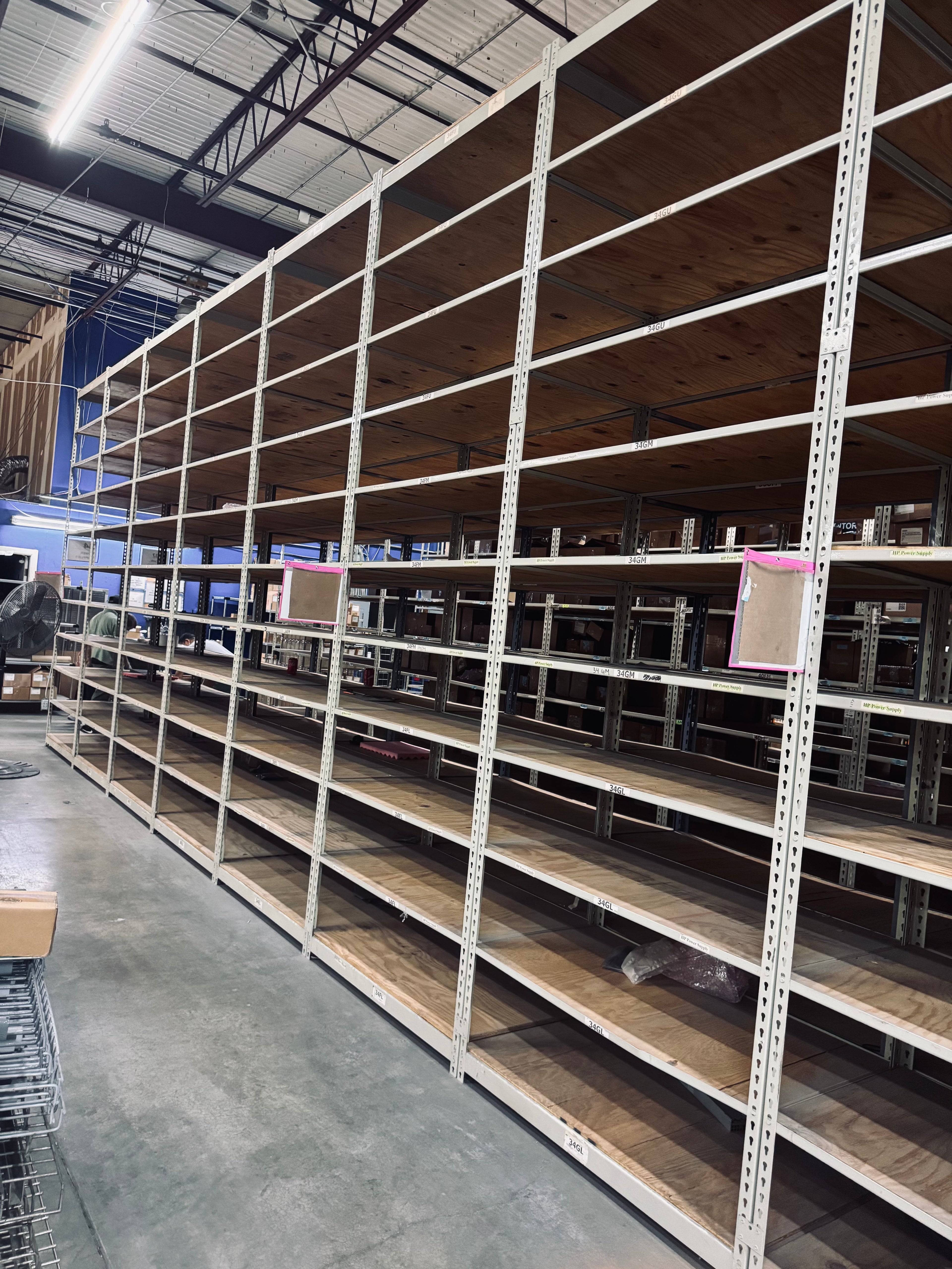 Industrial Parts Shelving Units