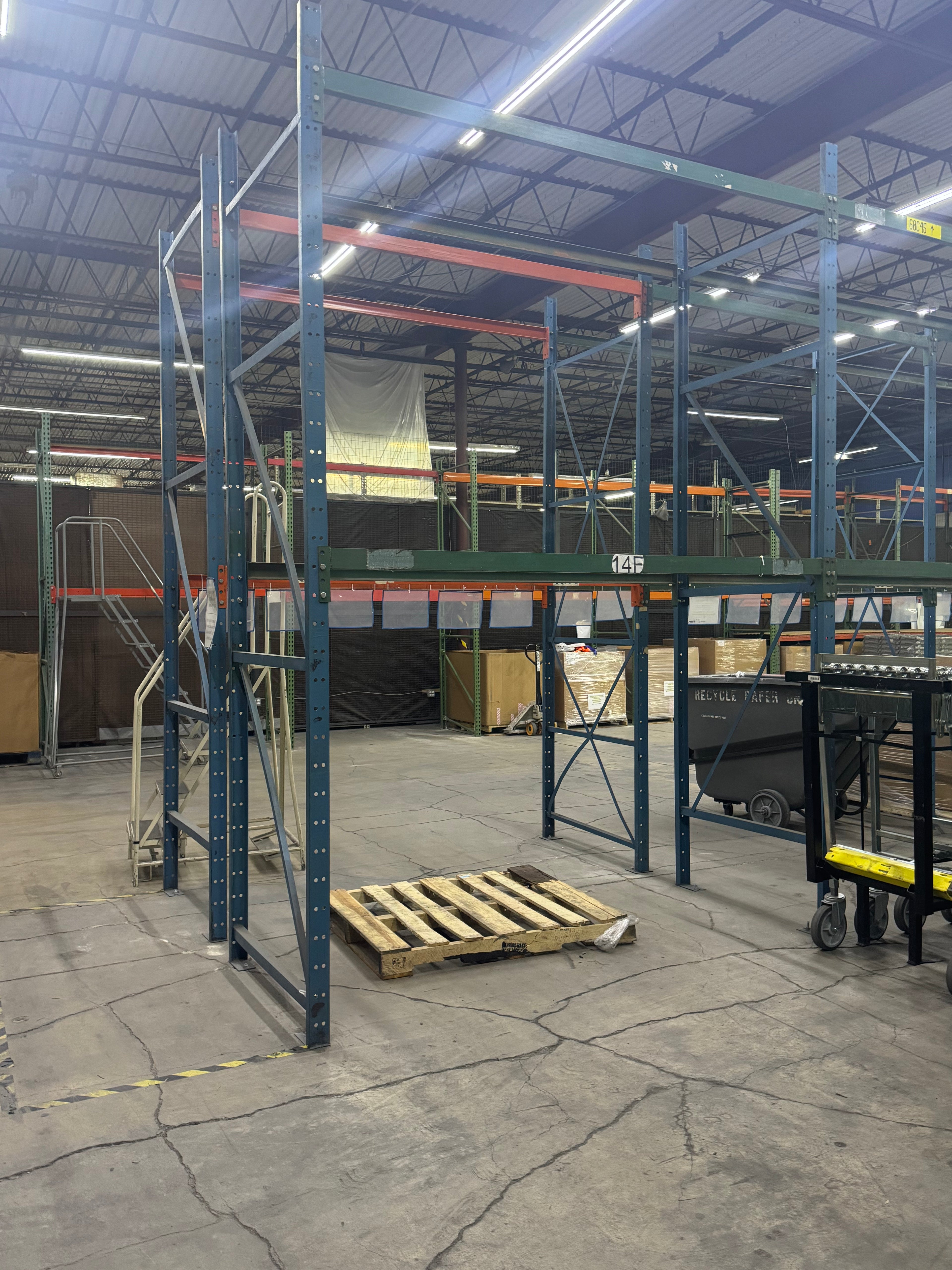 Refurbished pallet racking beams – beam length and condition overview